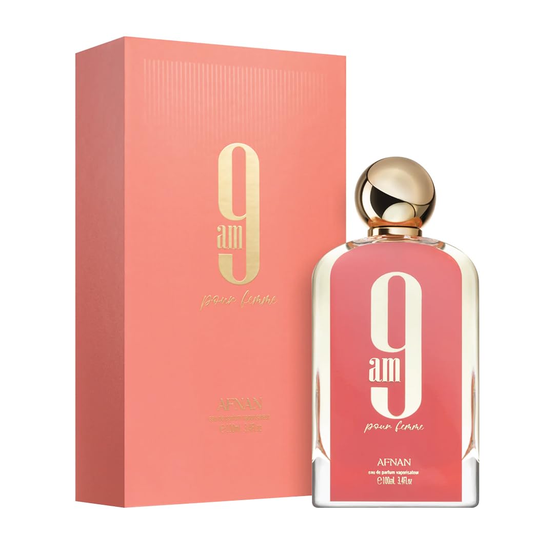 Afnan 9 AM Pour Femme Eau De Parfum, 3.4 Fl. Oz / 100ml