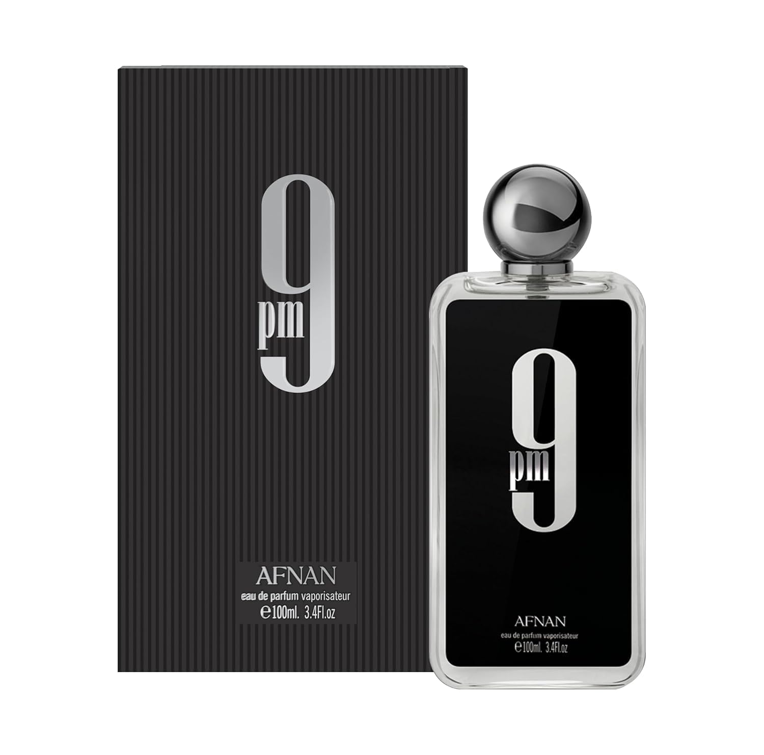 Afnan 9 PM For Men Eau De Parfum, 3.4 Fl. Oz 100ml