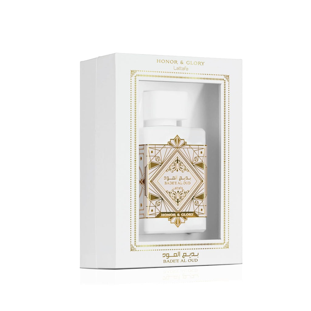Lattafa Bade'e Al Oud Honor & Glory - Fruity, Vanilla, Warm Spicy, Woody - Eau de Parfum Long-Lasting Fragrance for Unisex, 3.40 Ounce / 100 ml | Long-Lasting Fragrance