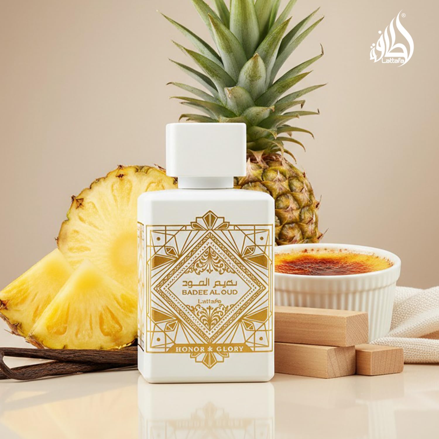 Lattafa Bade'e Al Oud Honor & Glory - Fruity, Vanilla, Warm Spicy, Woody - Eau de Parfum Long-Lasting Fragrance for Unisex, 3.40 Ounce / 100 ml | Long-Lasting Fragrance