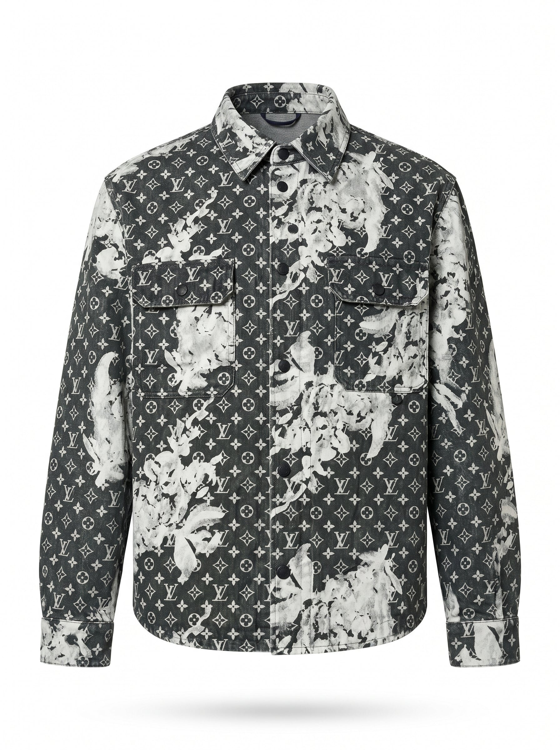 Louis Vuitton Monogram Bleach Denim Shirt Jacket