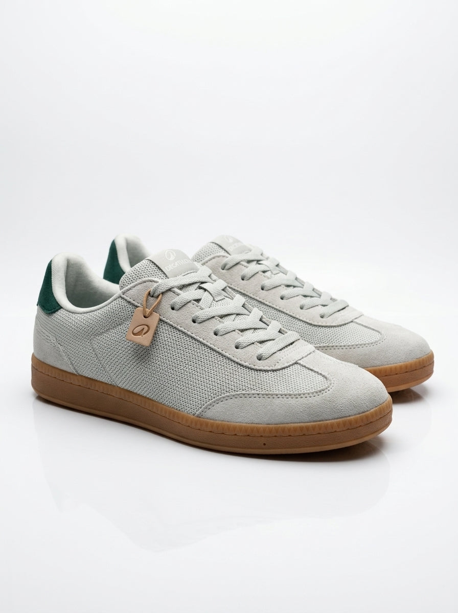 Men's Light Grey Suede Terrace Shoes - Classic Vintage Style Lifestyle Sneakers