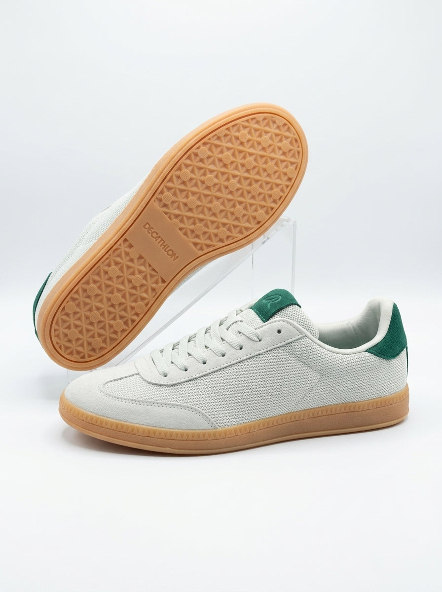 Men's Light Grey Suede Terrace Shoes - Classic Vintage Style Lifestyle Sneakers