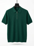Men's Short Sleeve Knit Henley Shirt – Textured  Casual Polo Knitwear