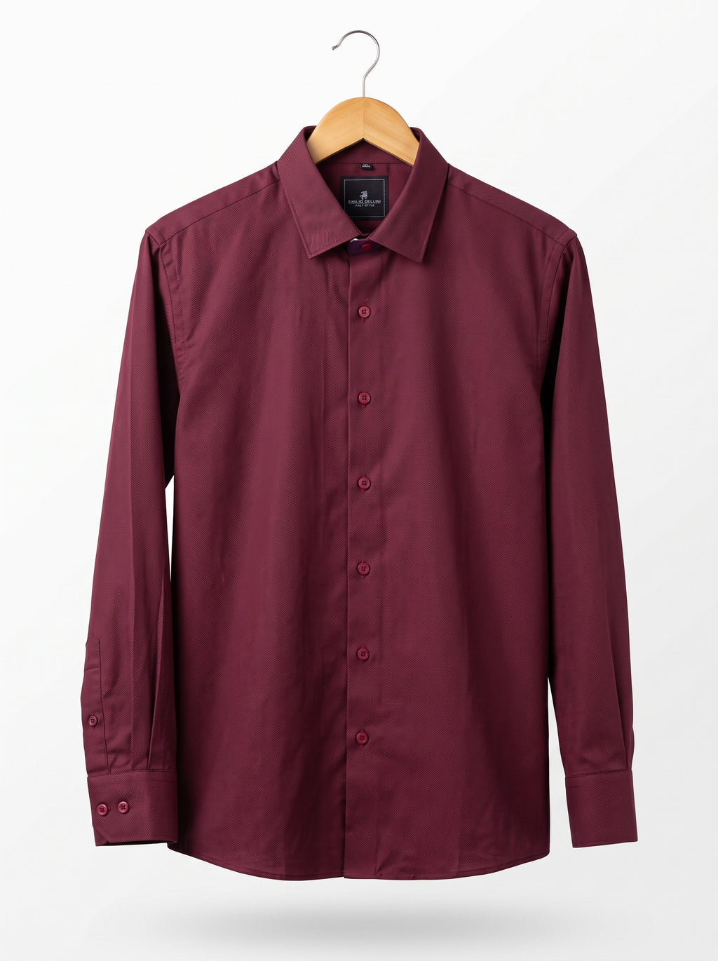 Emilio Bellini Men’s Premium Textured Dress Shirt – Italian Style Long-Sleeve Button-Down