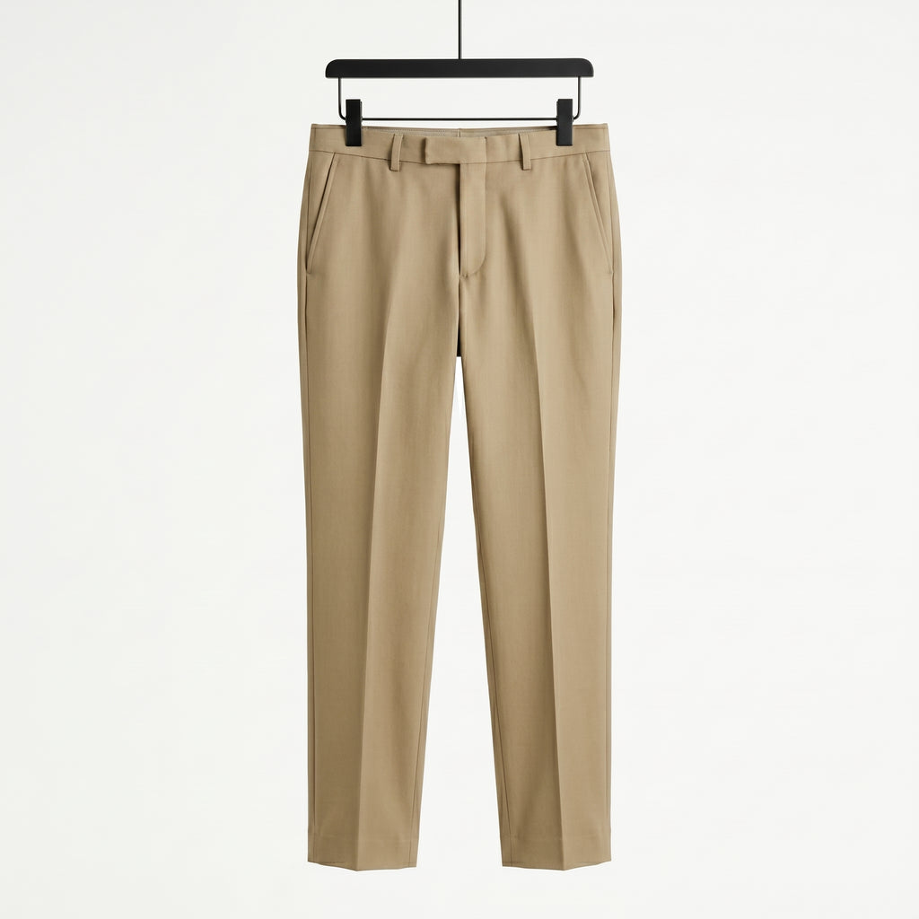 Men's Tailored Slim-Fit Cropped Dress Trousers