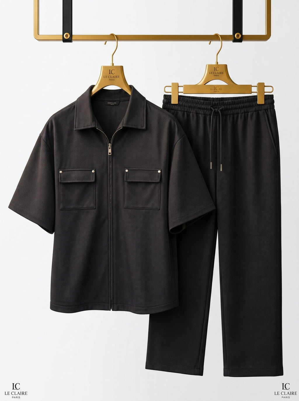 Men's Relaxed Fit Ribbed Two-Piece Co-Ord Set