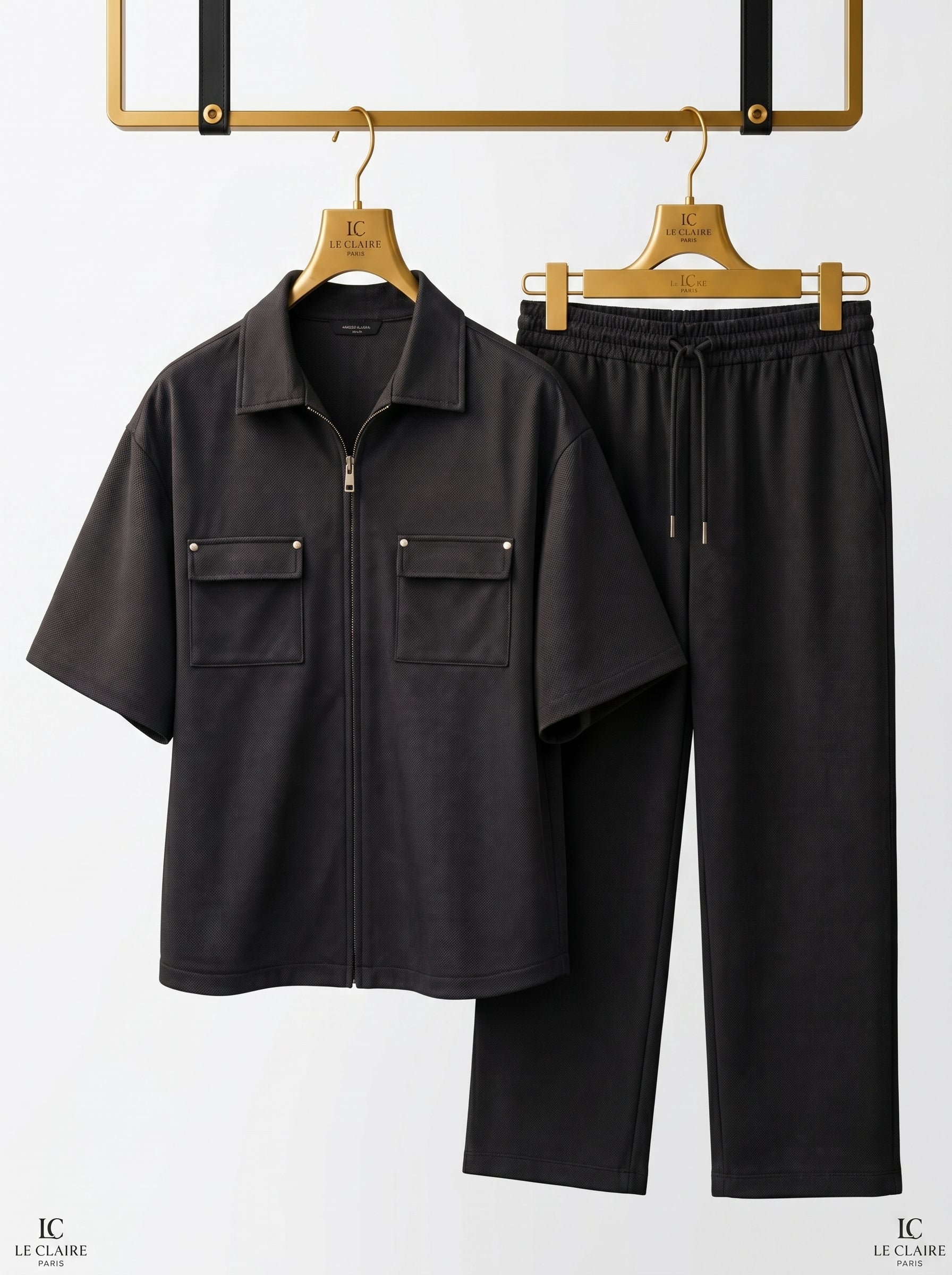 Men's Relaxed Fit Ribbed Two-Piece Co-Ord Set