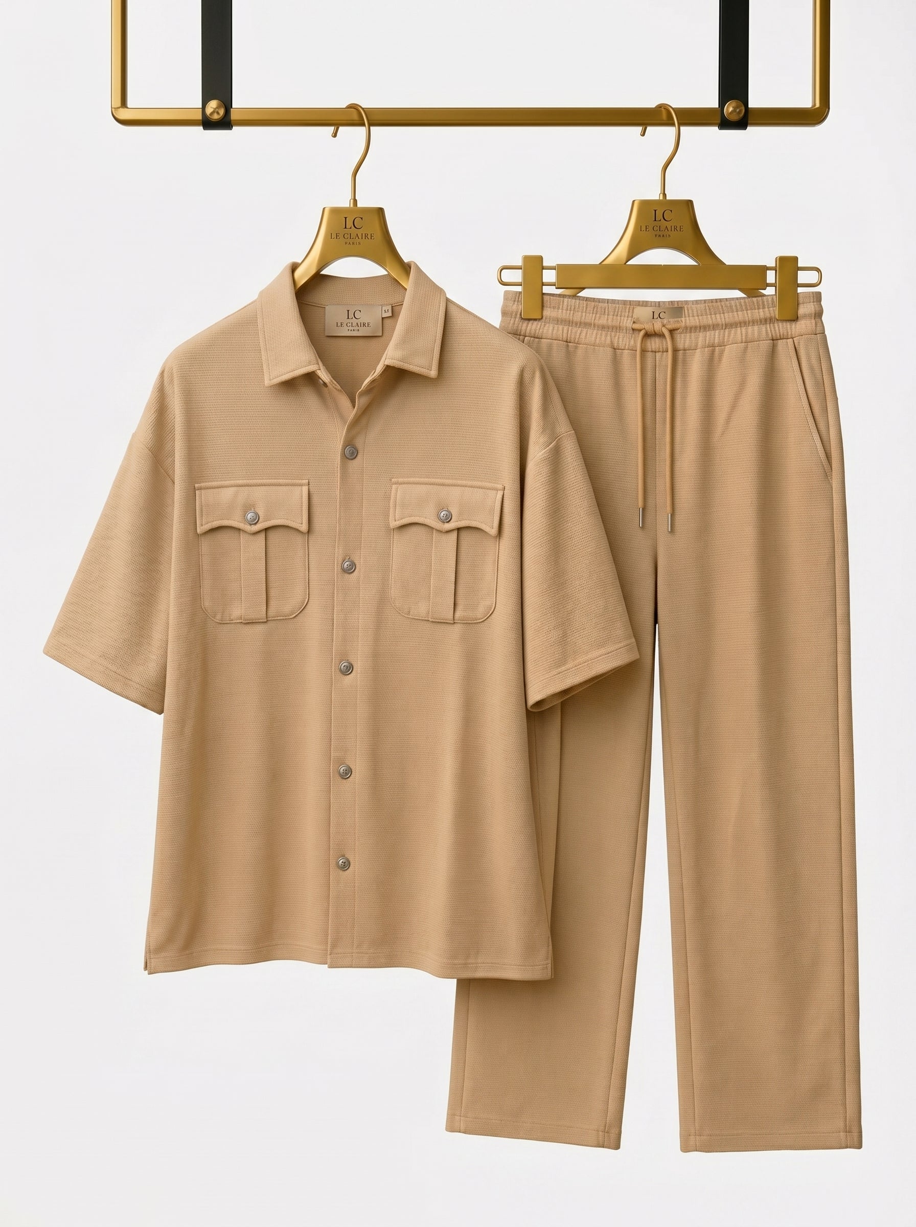 Men's Relaxed Fit Ribbed Two-Piece Co-Ord Set