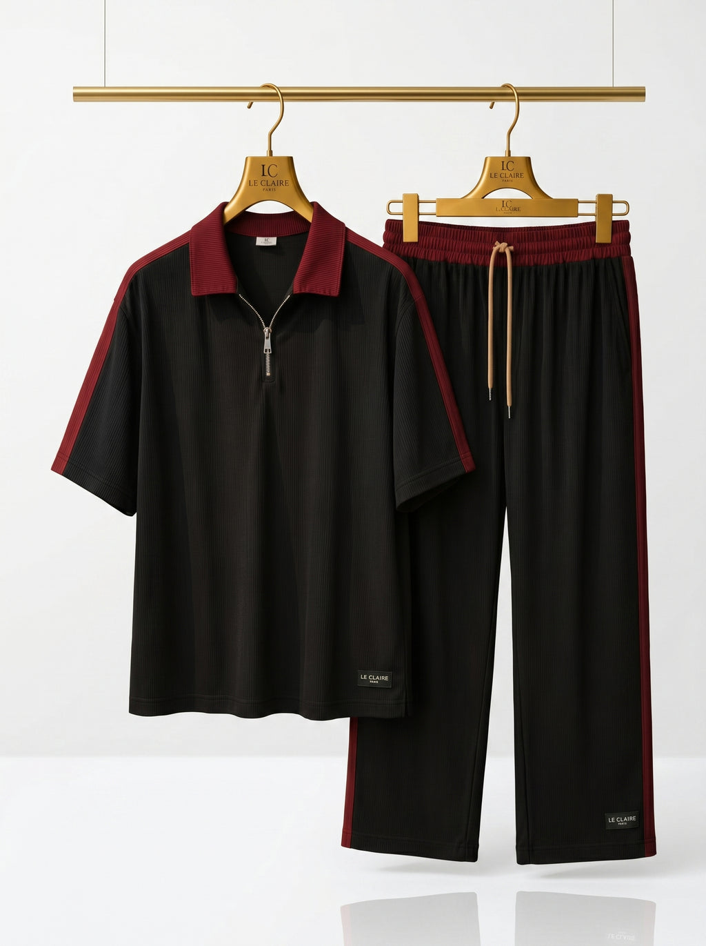 Men's Relaxed Fit Ribbed Two-Piece Co-Ord Set