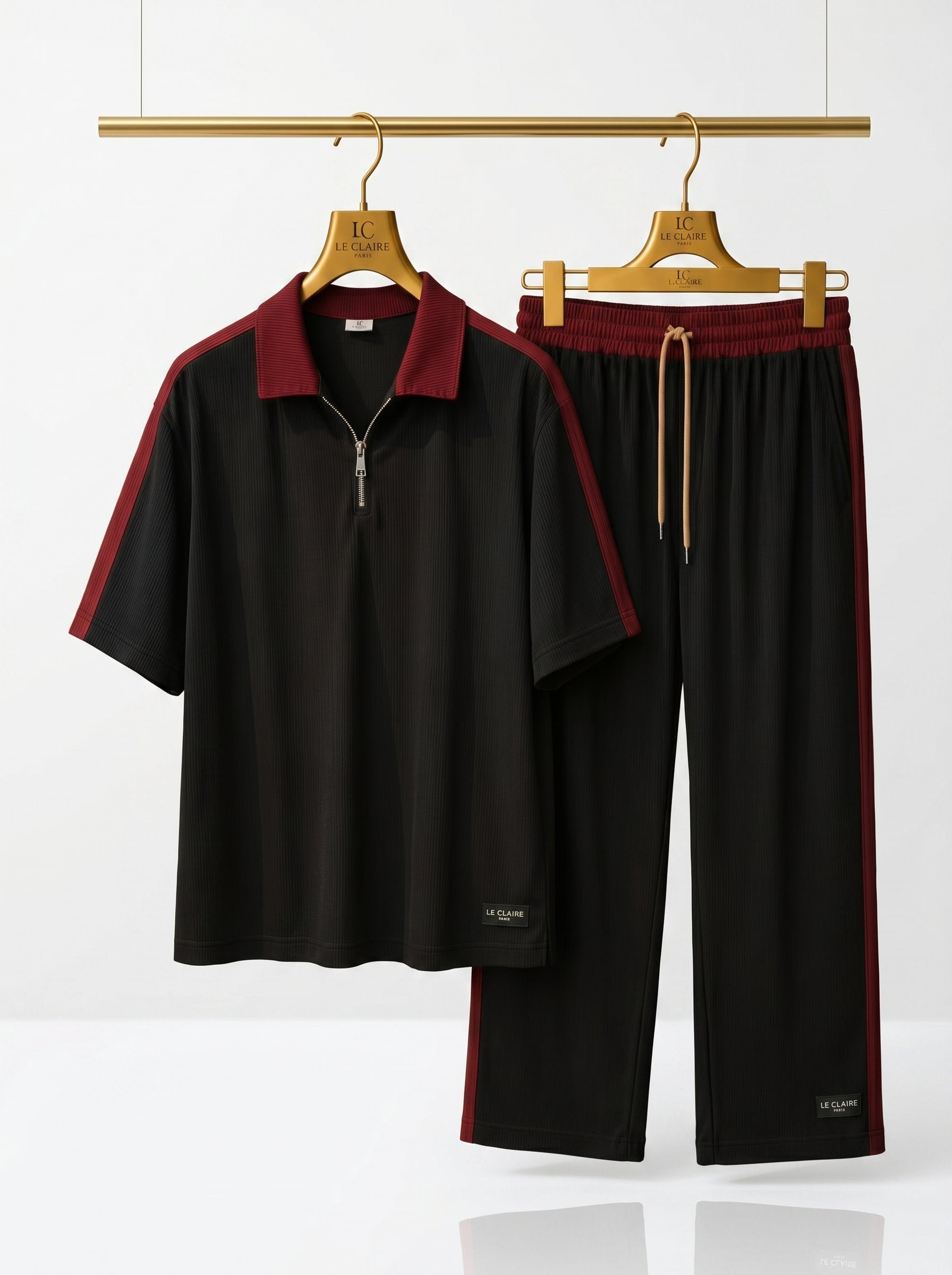 Men's Relaxed Fit Ribbed Two-Piece Co-Ord Set