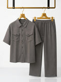 Men's Relaxed Fit Ribbed Two-Piece Co-Ord Set