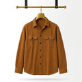 Men's Waffle Knit Overshirt – Textured Button-Down Shacket with Dual Chest Pockets