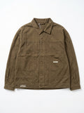 Men's Utility Canvas Chore Jacket in Olive Brown