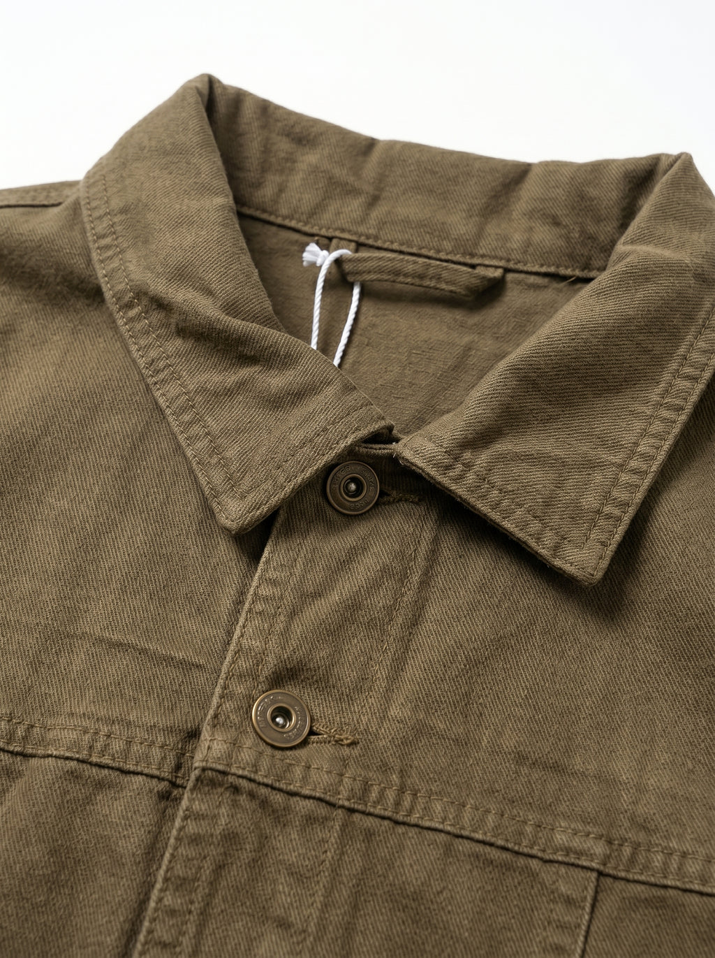 Men's Utility Canvas Chore Jacket in Olive Brown