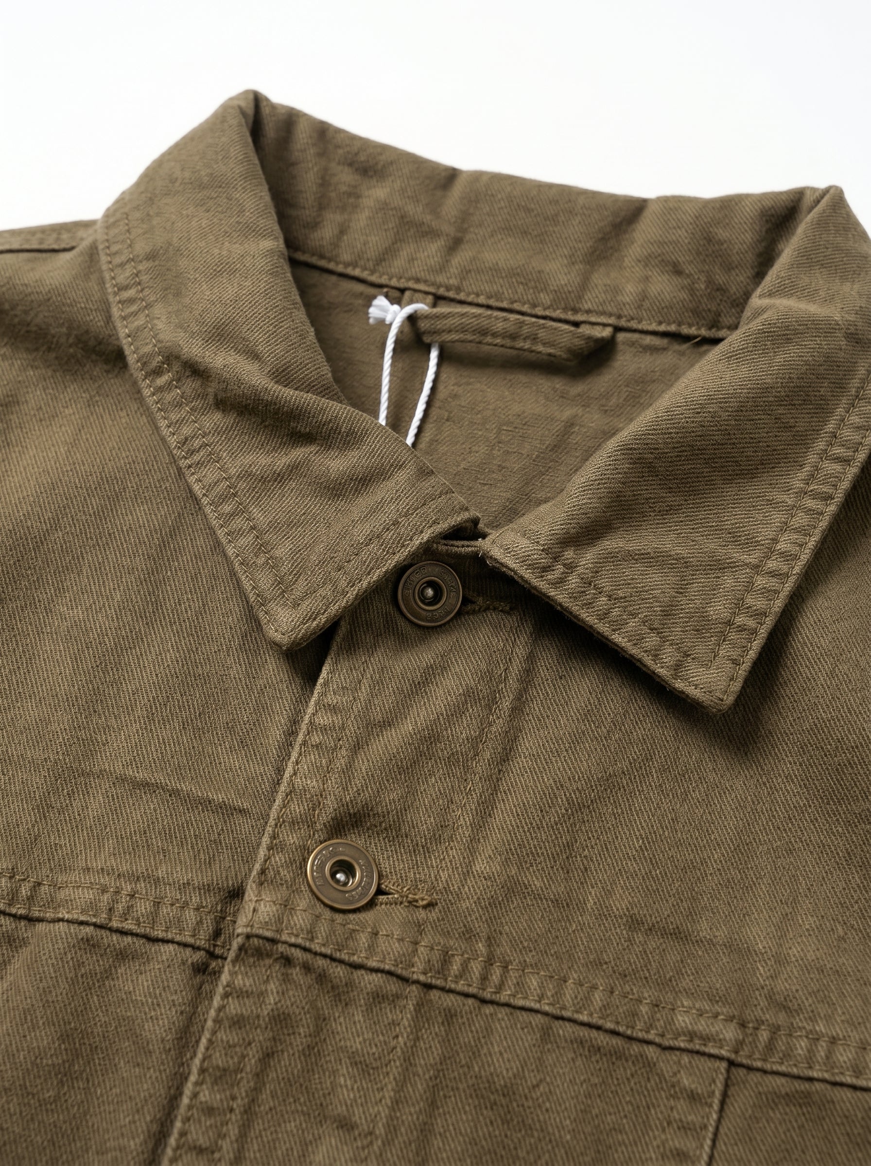Men's Utility Canvas Chore Jacket in Olive Brown