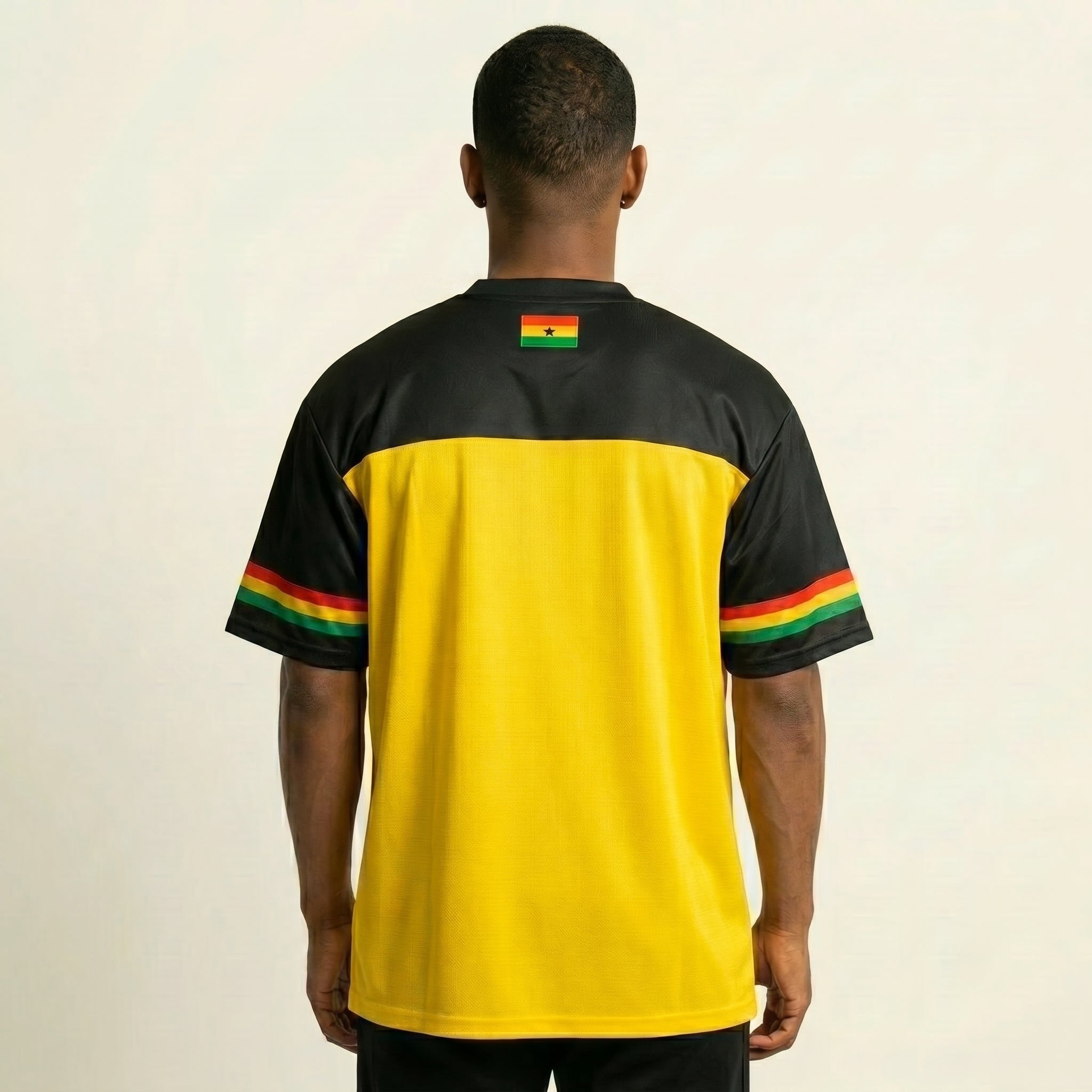 Ghana Black Star Jersey - Good Quality Black and Yellow Design