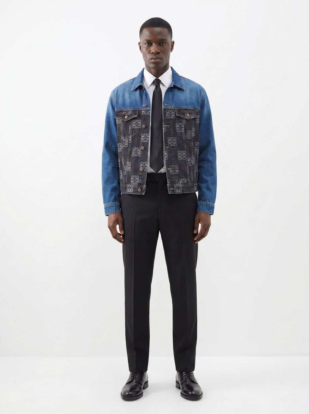 Loewe Anagram Two-Tone Denim Jacket