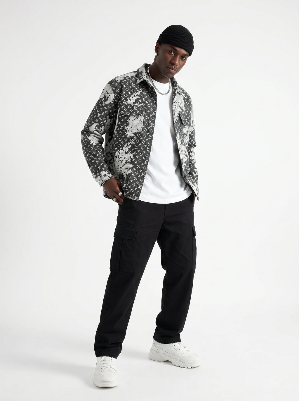 Louis Vuitton Monogram Bleach Denim Shirt Jacket
