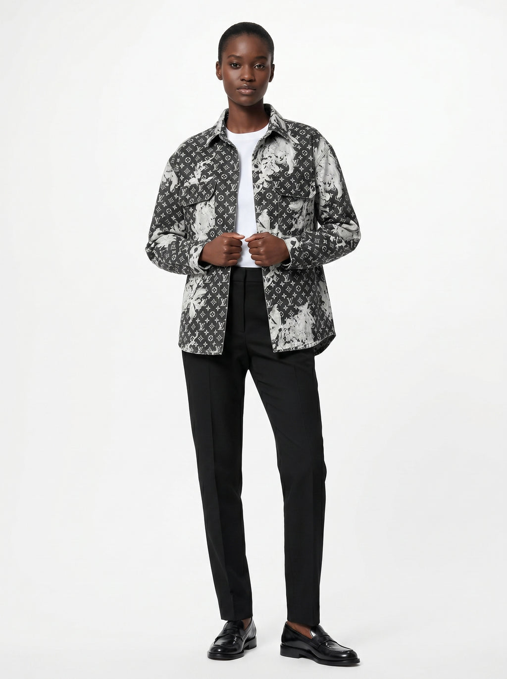 Louis Vuitton Monogram Bleach Denim Shirt Jacket