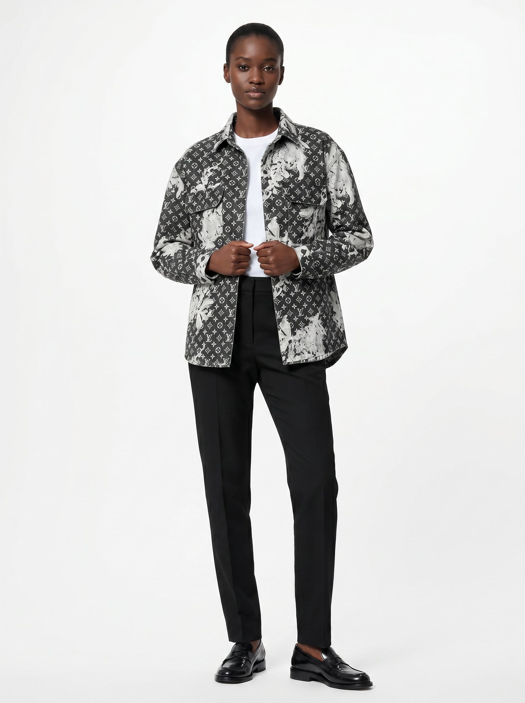 Louis Vuitton Monogram Bleach Denim Shirt Jacket