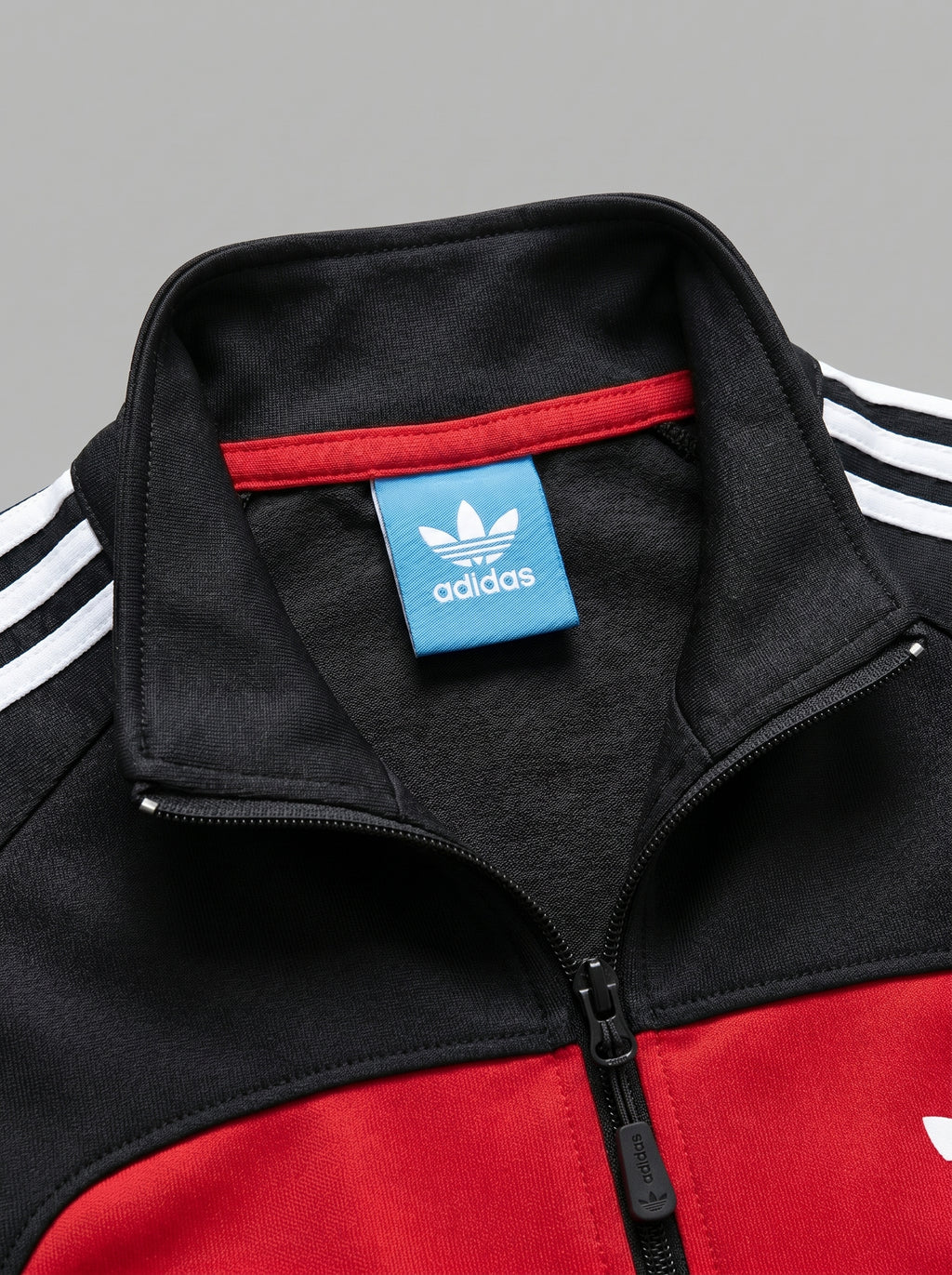 Adidas Men's Colorblock Tracksuit Set – Red and Black Full-Zip Track Jacket and Joggers Trefoil Sportswear